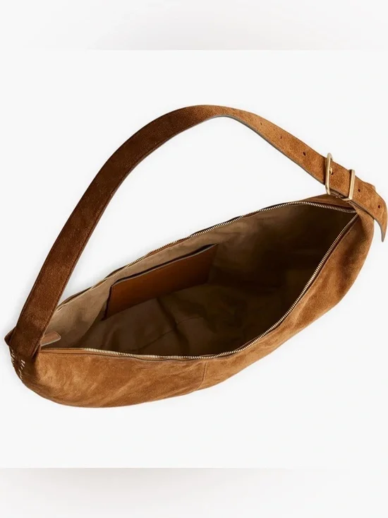 NWOT Madewell, The Essential Curve Shoulder Bag in Aged Cognac - Picture 9 of 13